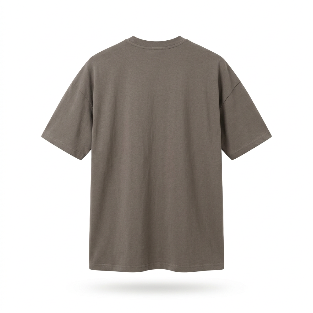 TARZ Floral Face Graphic Tee – Earthy Brown Oversized T-Shirt