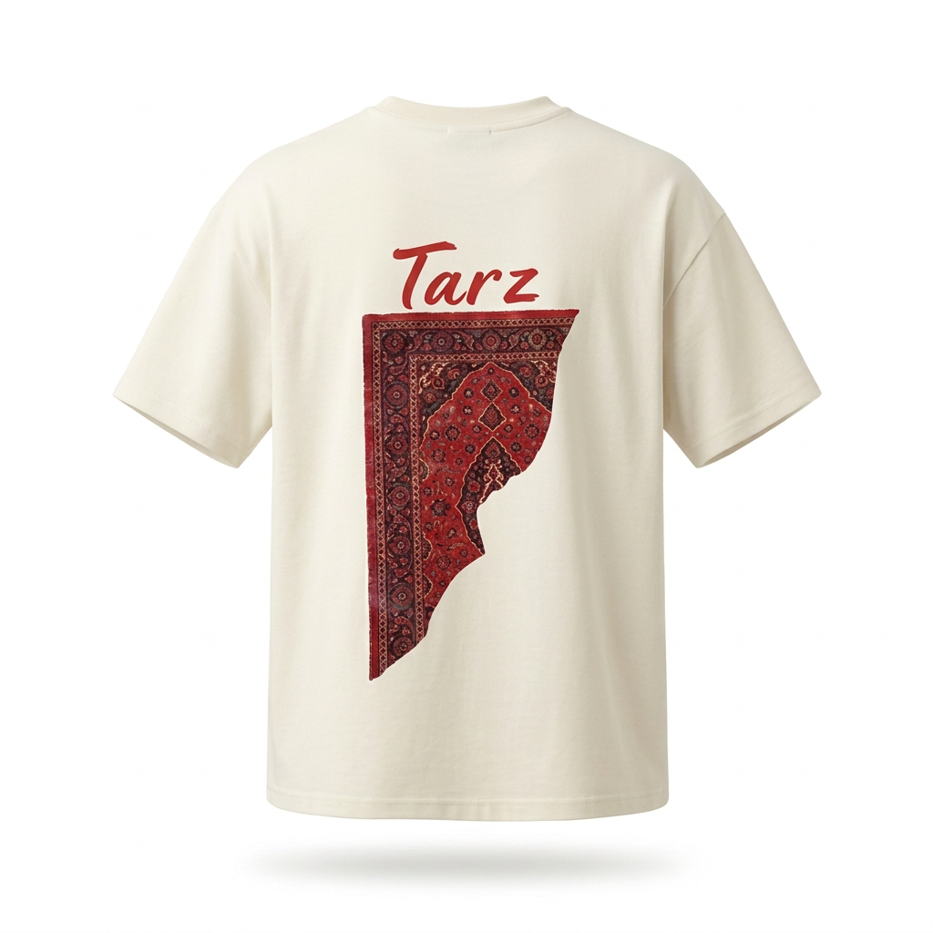 Tarz Vintage Bandana Graphic Oversized T-Shirt – Off-White